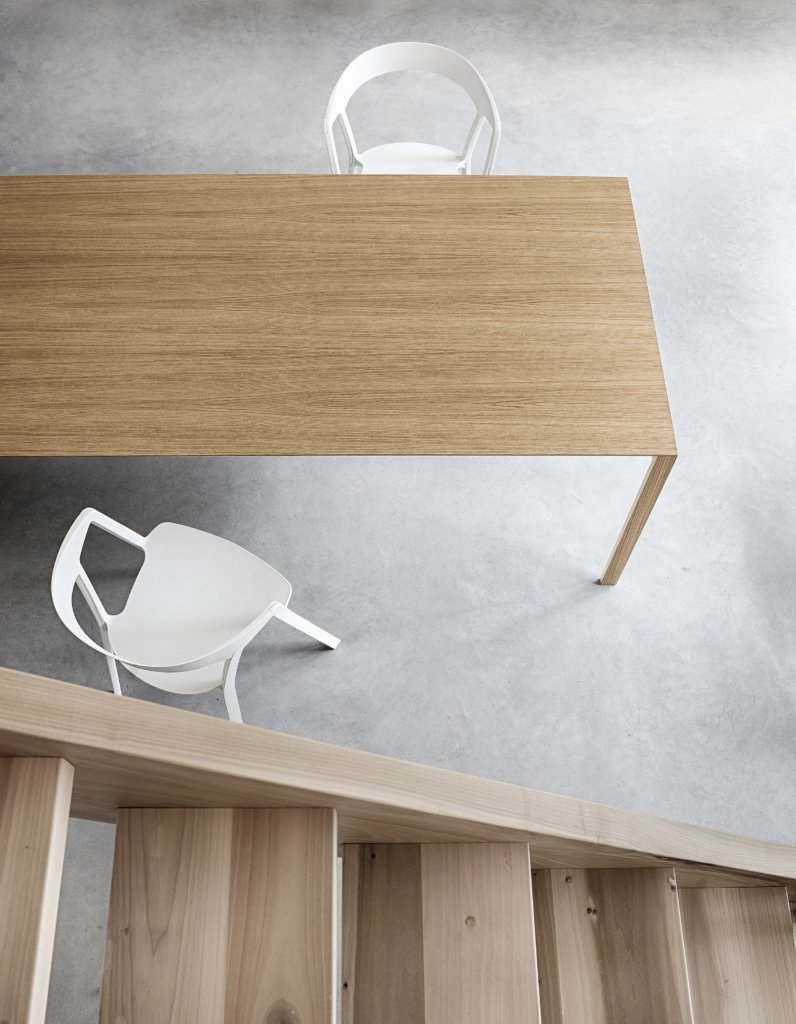 Thin-K Wood Table dining from Kristalia, designed by Luciano Bertoncini