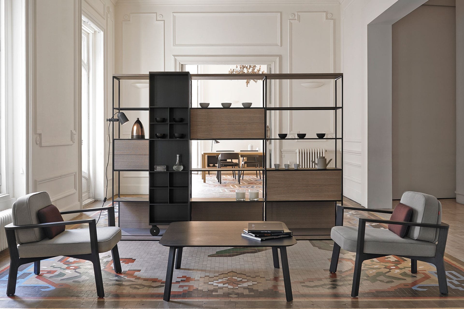 Literatura Open Bookcase sideboard from Punt Mobles, designed by Vicent Martinez