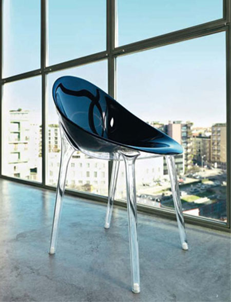 Mr Impossible chair from Kartell, designed by Philippe Starck