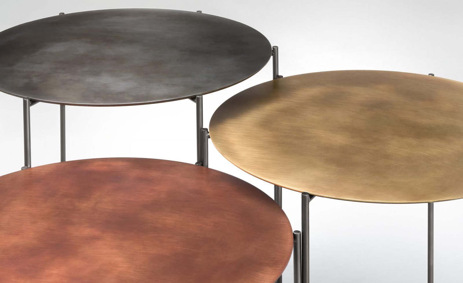 Band Table end from De Castelli, designed by Baldessari&Baldessari