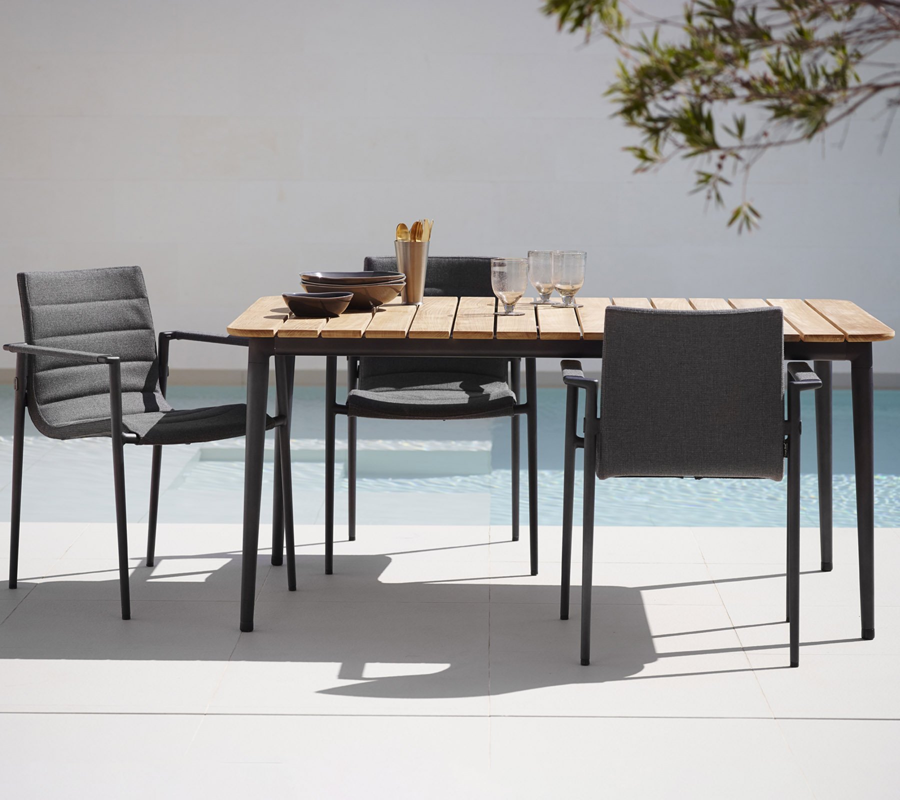 Core Dining Table from Cane-line, designed by Foersom & Hiort-Lorenzen MDD