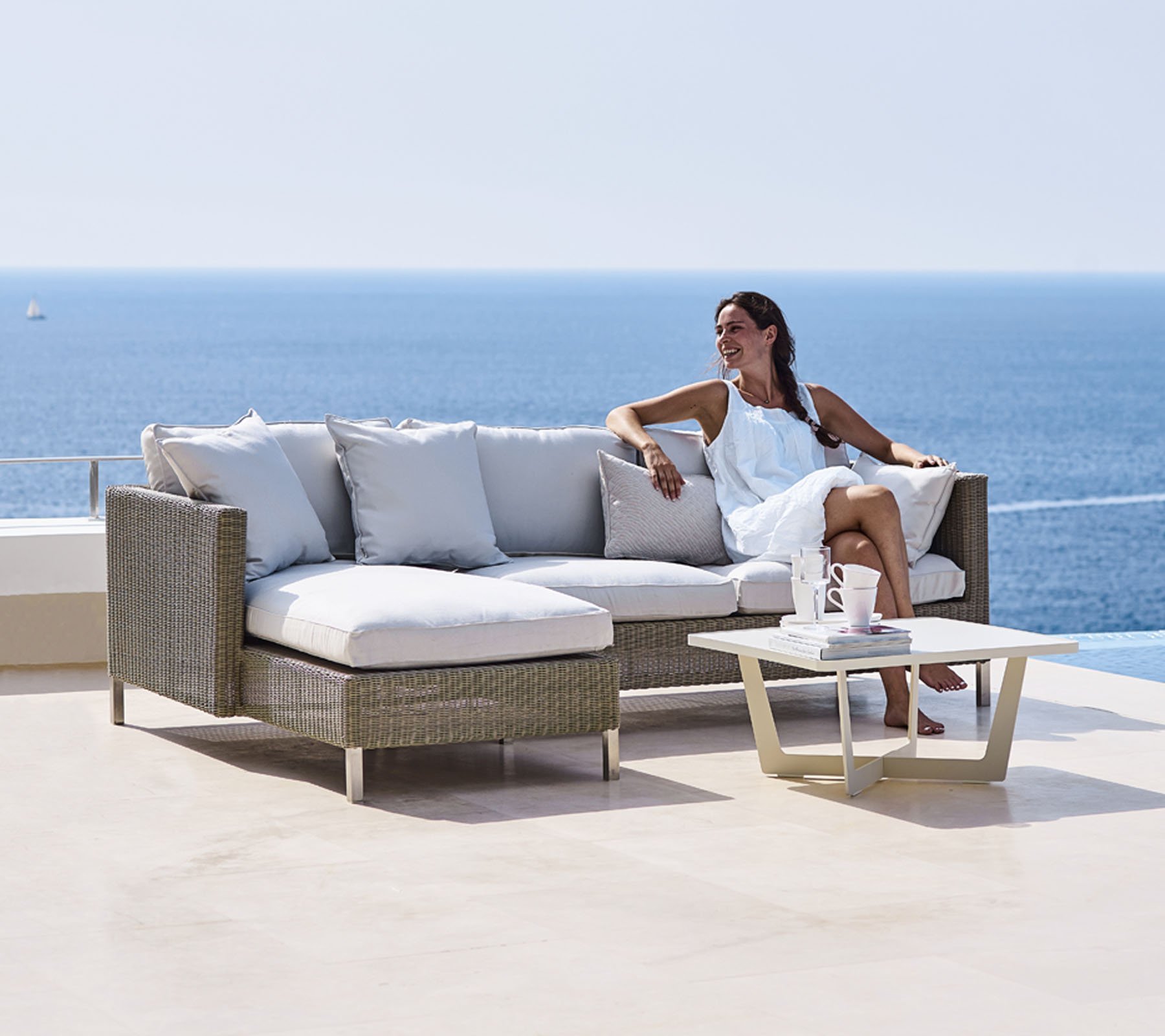 Cane-line Connect Right Chaise Lounger | Wooden | Outdoor-Patio ...
