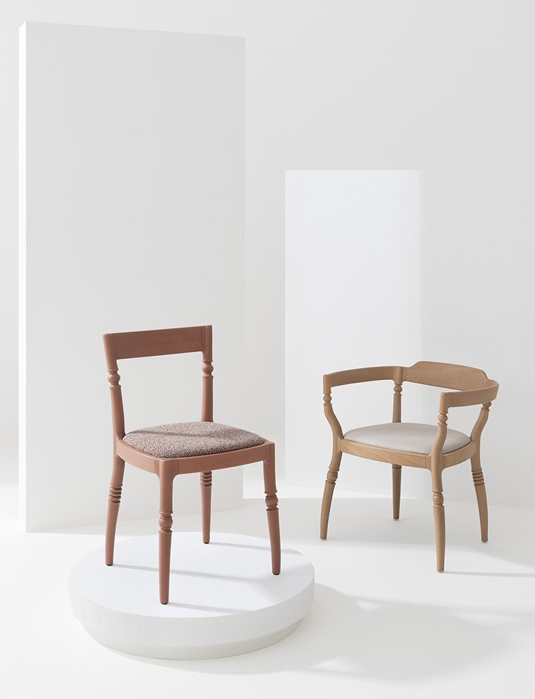 Toccata Dining Chairs from Billiani, designed by Paul Loebach