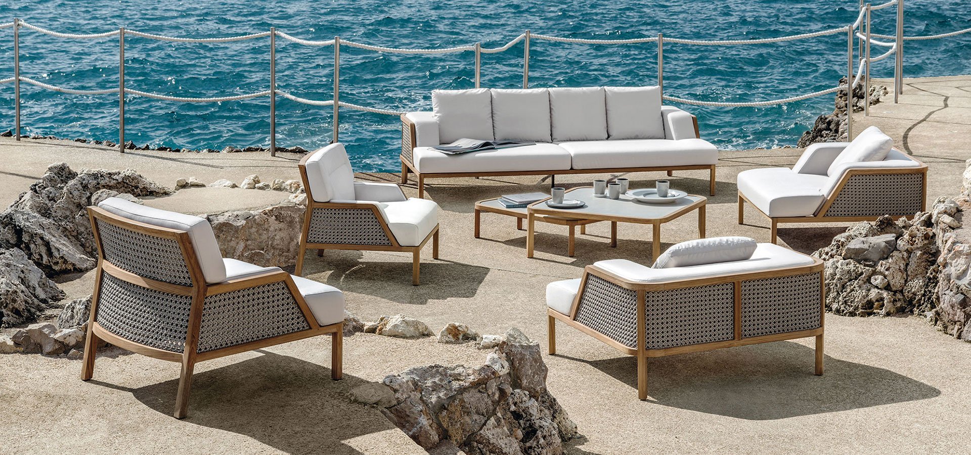 Grand Life Lounge Chair from Ethimo, designed by Christophe Pillet