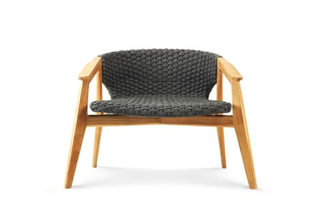 Ethimo Knit Lounge Chair | Wooden | Outdoor-Patio Furniture - Ultra Modern
