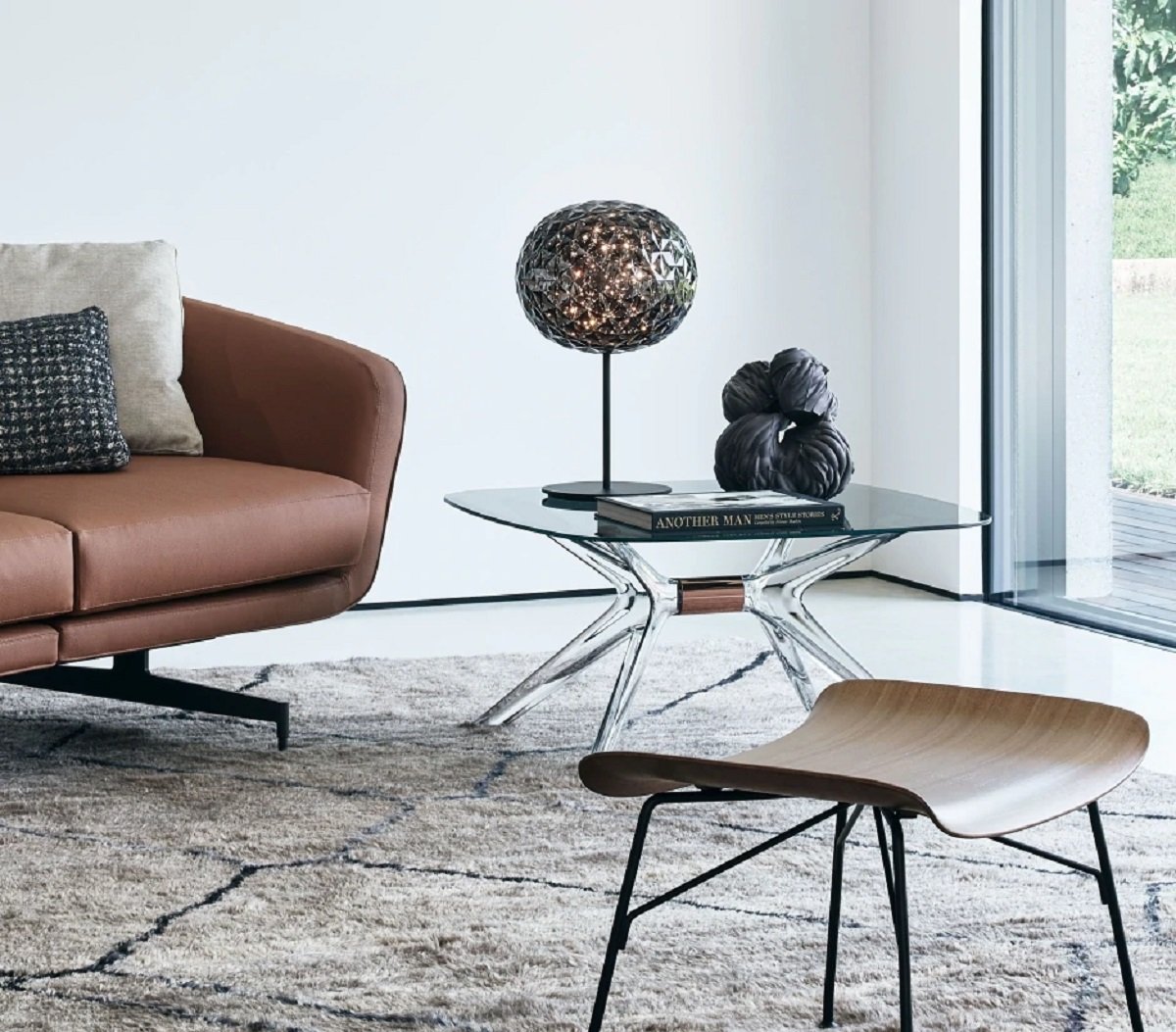 Blast Side Table end from Kartell, designed by Philippe Starck