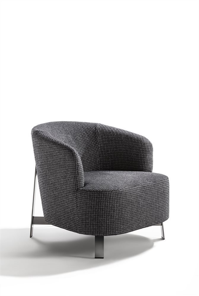 Copine Steel Armchair lounge from Porada, designed by G. & O. Buratti