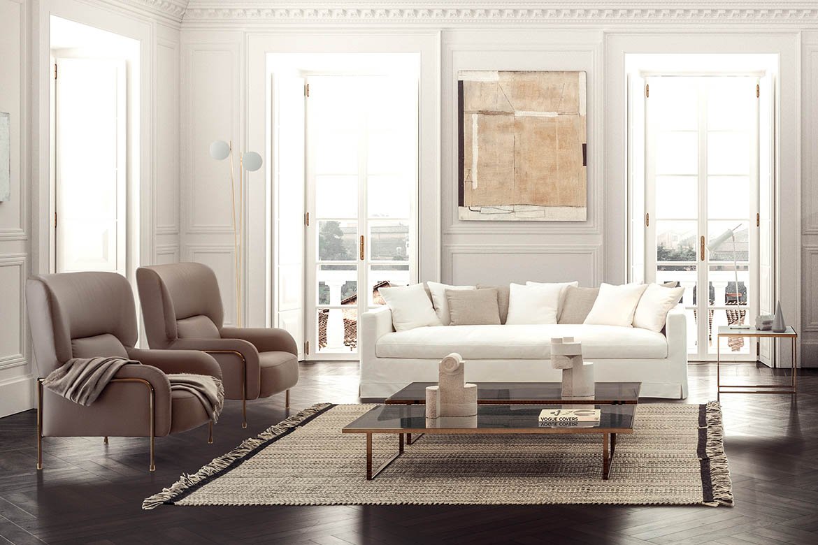 Platea Armchair lounge from Pianca, designed by Emilio Nanni