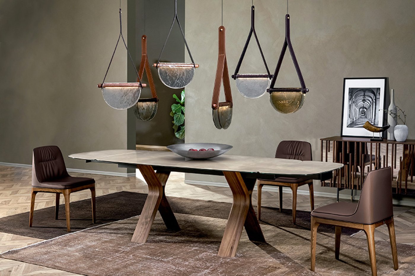Still Extendible Table dining from Tonin Casa, designed by Angelo Tomaiuolo