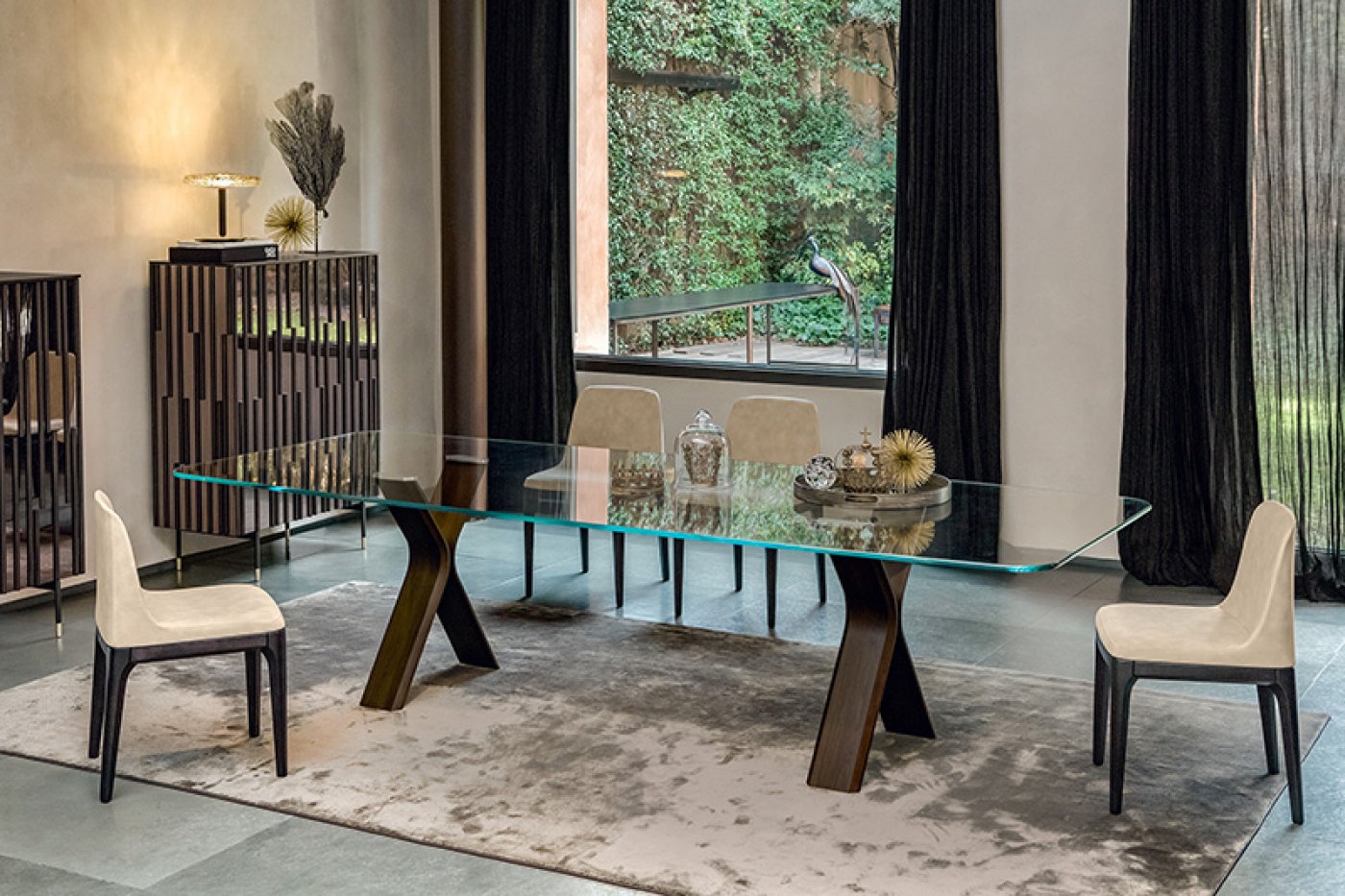 Still Extendible Table dining from Tonin Casa, designed by Angelo Tomaiuolo