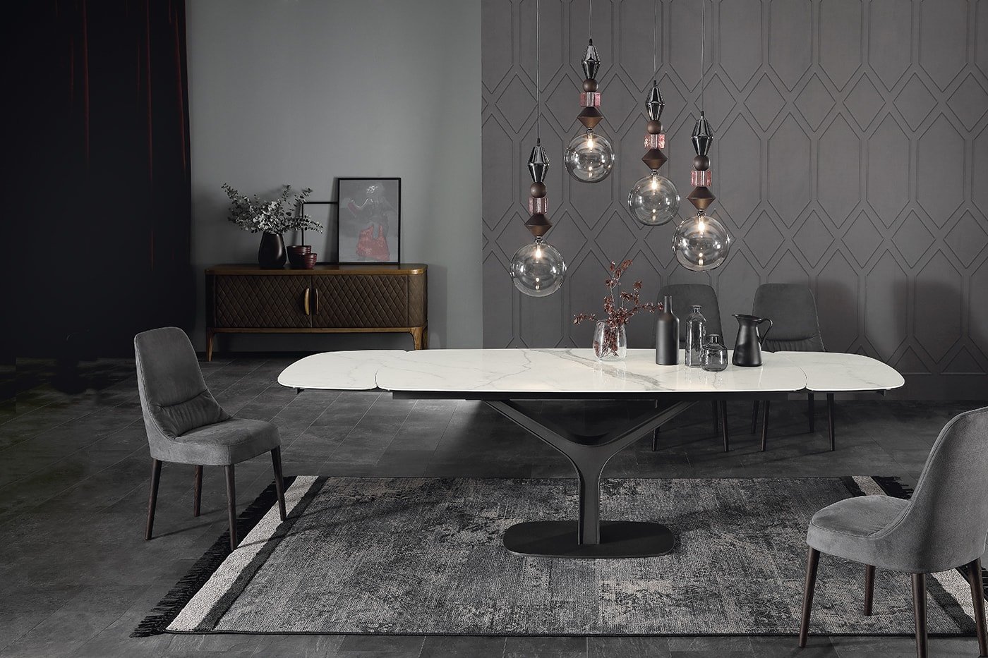 Ariston Table dining from Tonin Casa, designed by Angelo Tomaiuolo