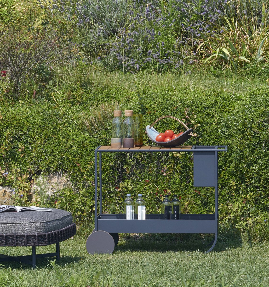 Butler Outdoor Trolley  from Potocco, designed by Bernhardt & Vella 
