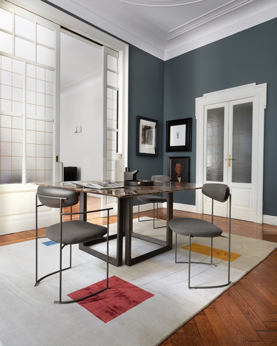 Opus Table dining from Potocco, designed by Bernhardt & Vella 