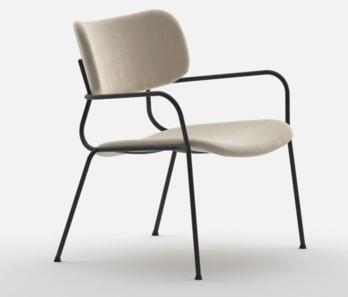 Kiyumi Fabric Chair lounge from Arrmet, designed by Tomoya Tabuchi