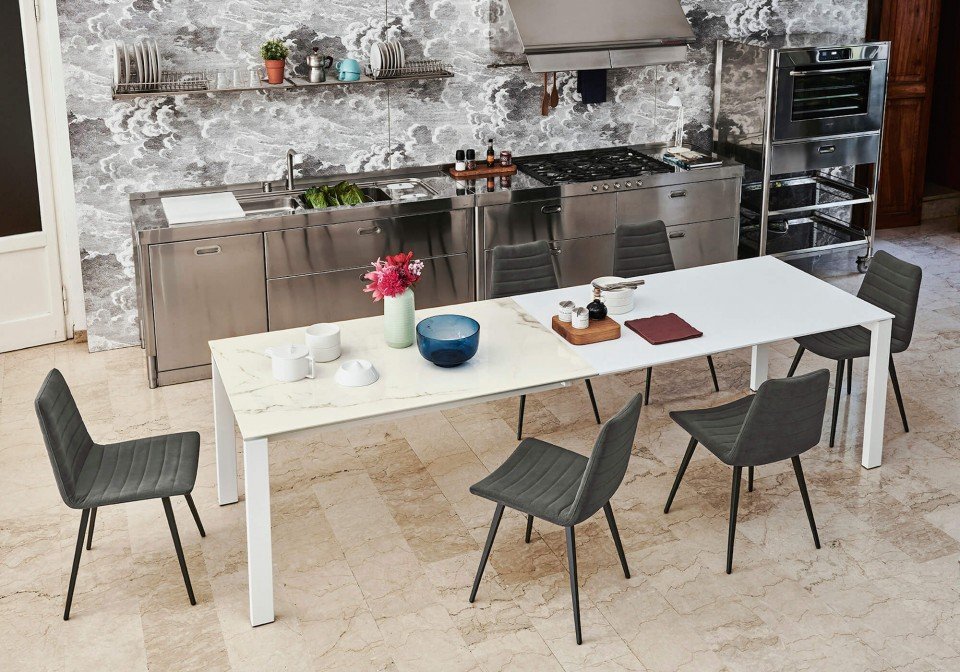 Badu Extendable Table dining from Midj, designed by Midj R&D