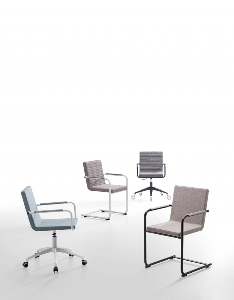 H5 P M TS-L Armchair office from Midj, designed by Walter Hosel