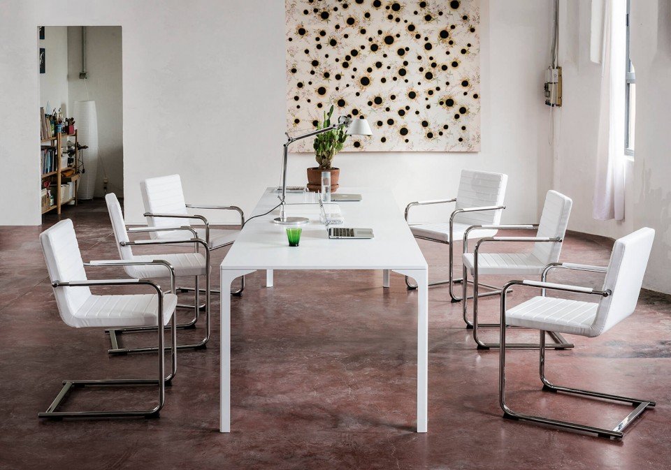Armando Dining Table conference from Midj, designed by Balutto Associati