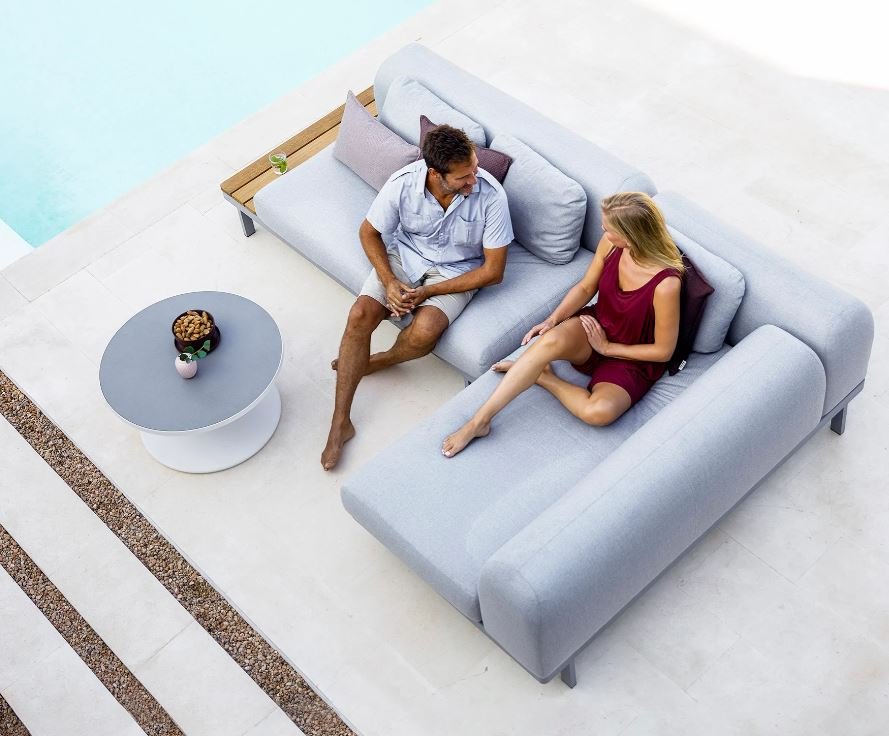 Space Lounge w/ AirTouch Cushions modular sofa from Cane-line, designed by Foersom & Hiort-Lorenzen MDD