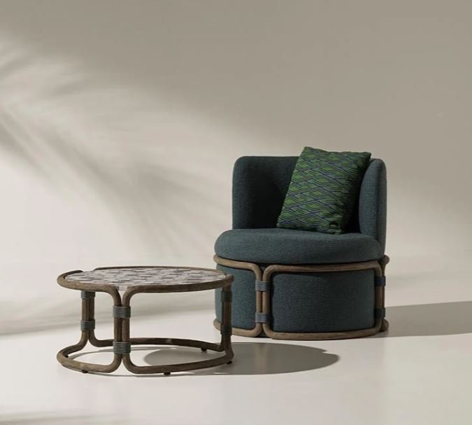 Rotin Lounge Armchair from Ethimo, designed by Zanellato & Bortotto