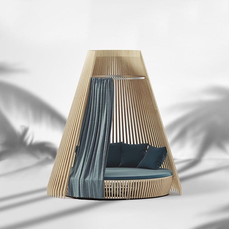 Hut Lounge Bed  from Ethimo, designed by Marco Lavit