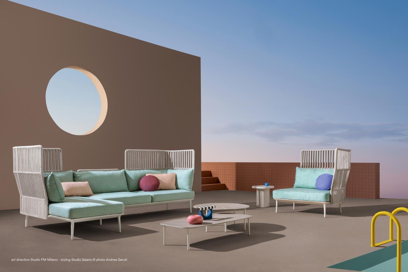 Reva Coccon Sofa modular from Pedrali, designed by Patrick Jouin