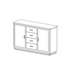 With Drawers 58w x 17d x 35h inches