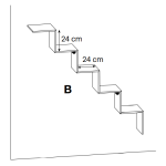 Two Wall Supports 47 x 9 x 46h inches