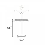 Ø15 x 26h (tabletop 18h) inches