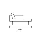 Chaise Longue 63w x 39d x 32h inches