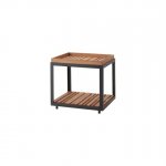 Small Teak Square 19w x 19d x 18h inches