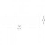 Rectangular Top 94 x 20 x 2.4h inches
