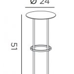 Ø9.5 x 20h inches