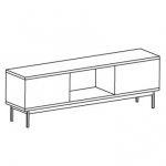 One Open Shelve 71w x 16d x 24h inches