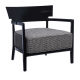 Frame and Cushion Cara Indoor Chair Glossy Black/Fancy Black Beige Cushion