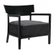 Frame and Cushion Cara Indoor Chair Glossy Black/Solid Anthracite Cushion