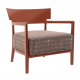 Frame and Cushion Cara Indoor Chair Glossy Rust/Fancy Rust Beige Cushion