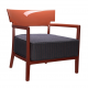Frame and Cushion Cara Outdoor Chair Glossy Rust Dyed Fiber Blue Orange Cushi