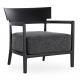 Frame and Cushion Cara Indoor Chair 	Matt Black/Charcoal Cushion