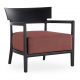 Frame and Cushion Cara Outdoor Chair Matt Black Bordeaux Cushion