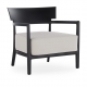 Frame and Cushion Cara Outdoor Chair Matt Black White Cushion