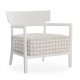 Frame and Cushion Cara Indoor Chair Matt White/White Beige Cushion