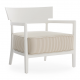 Frame and Cushion Cara Outdoor Chair Matt White Beige Cushion