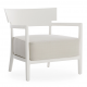 Frame and Cushion Cara Outdoor Chair Matt White White Cushion