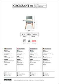 Croissant Dining Chair Data Sheet