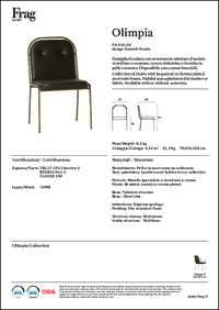 Olimpia Chair Data Sheet