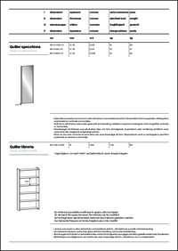 Quiller Specchiera Data Sheet