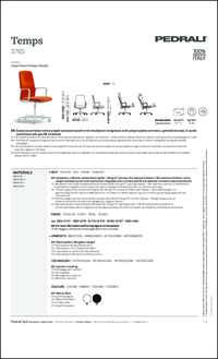 TEMPS 3765 Office Chair Data Sheet