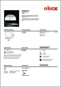 Zanuso Table Lamp Data Sheet